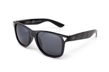 Load image into Gallery viewer, Front view of black sunglasses
