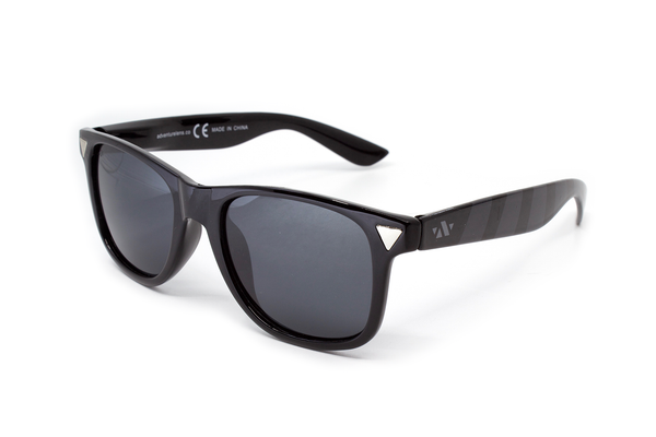 Front view of black sunglasses